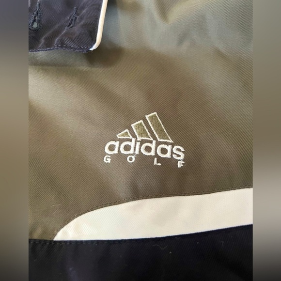 VINTAGE 90s ADIDAS GOLF BLACK AND GRAY FULL ZIP GOLF JACKET SIZE XL TALL - Picture 2 of 10